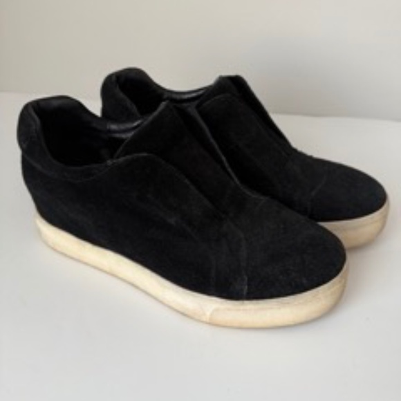 J/Slide NYC Black Suede Platform Wedges - Size 9 - Picture 1 of 4